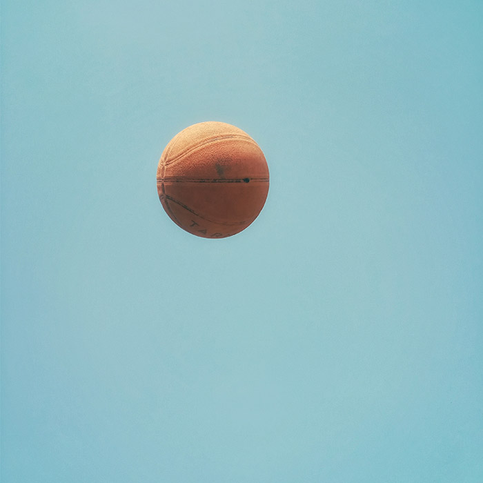 basketball in air 