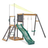 Plum Siamang Wooden Climbing Frame – Shade Sail & Adjustable Ropes (Ages 3+)