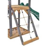 Plum Siamang Wooden Climbing Frame – Shade Sail & Adjustable Ropes (Ages 3+)