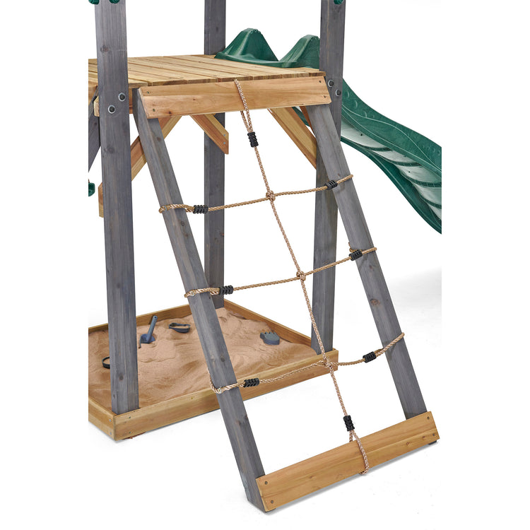 Plum Siamang Wooden Climbing Frame – Shade Sail & Adjustable Ropes (Ages 3+)