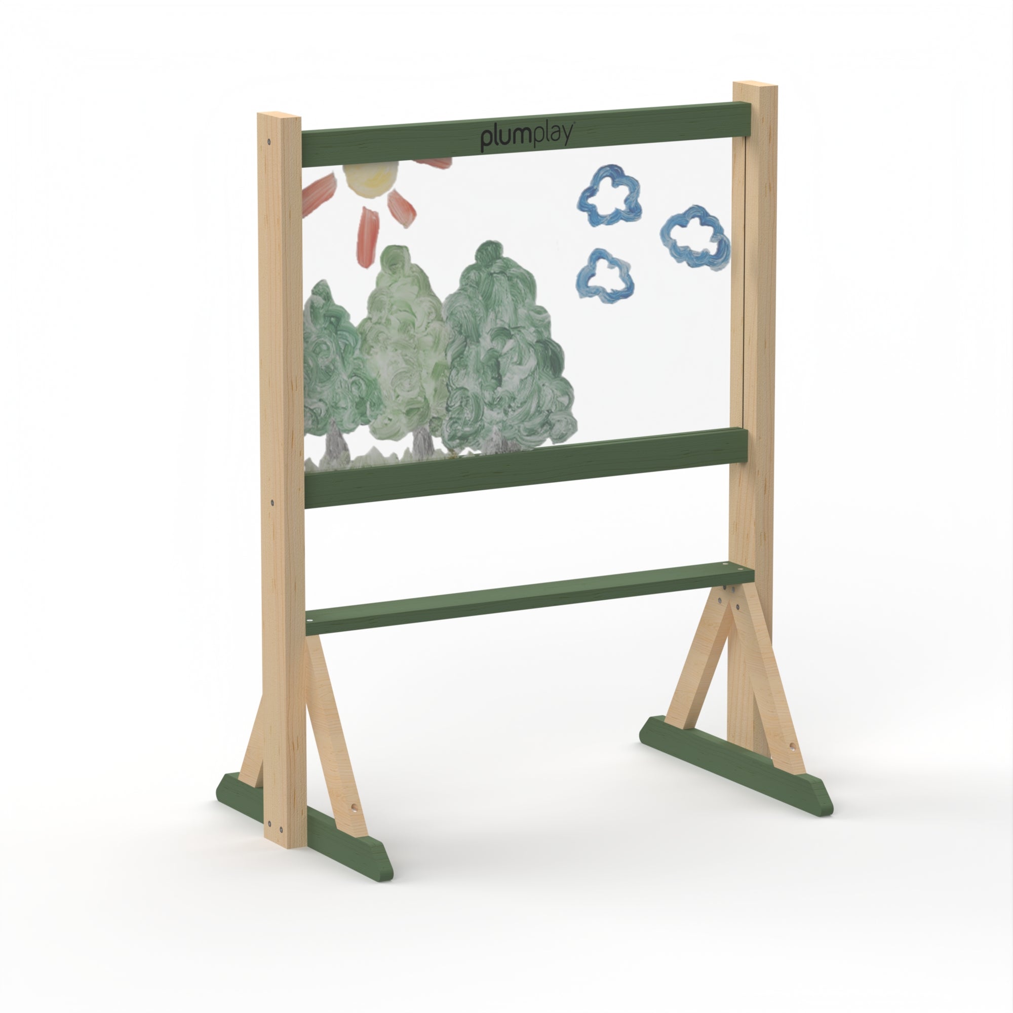 Outdoor Wooden Easel double-sided screen