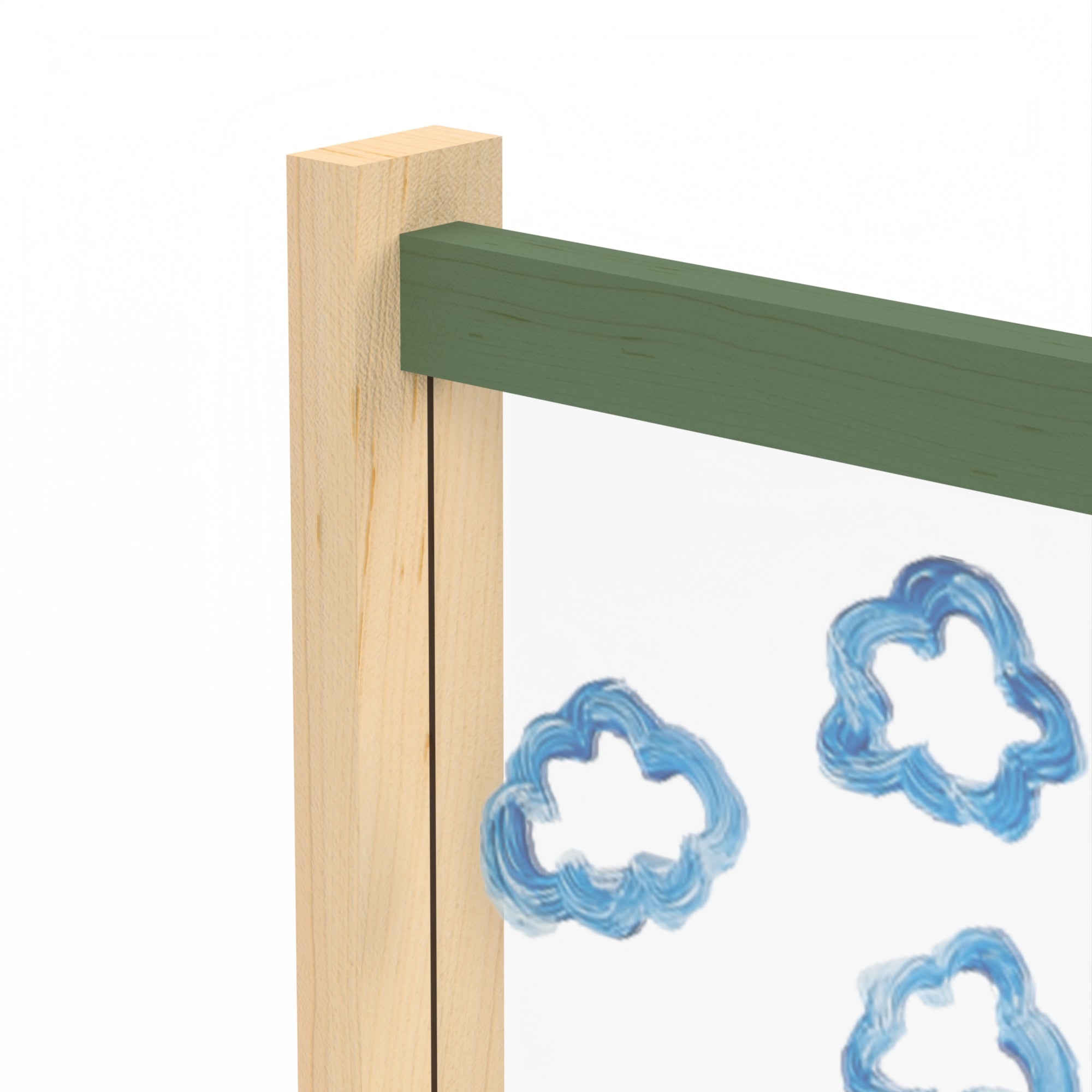 Outdoor Wooden Easel Perspex screen and timber finish