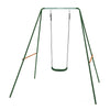 2-in-1 Metal Swing Set – Green & Orange