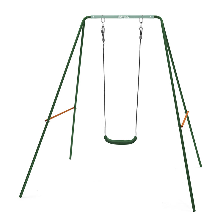2-in-1 Metal Swing Set – Green & Orange