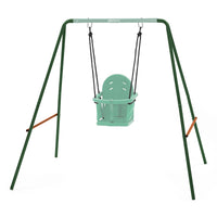 2-in-1 Metal Swing Set – Green & Orange