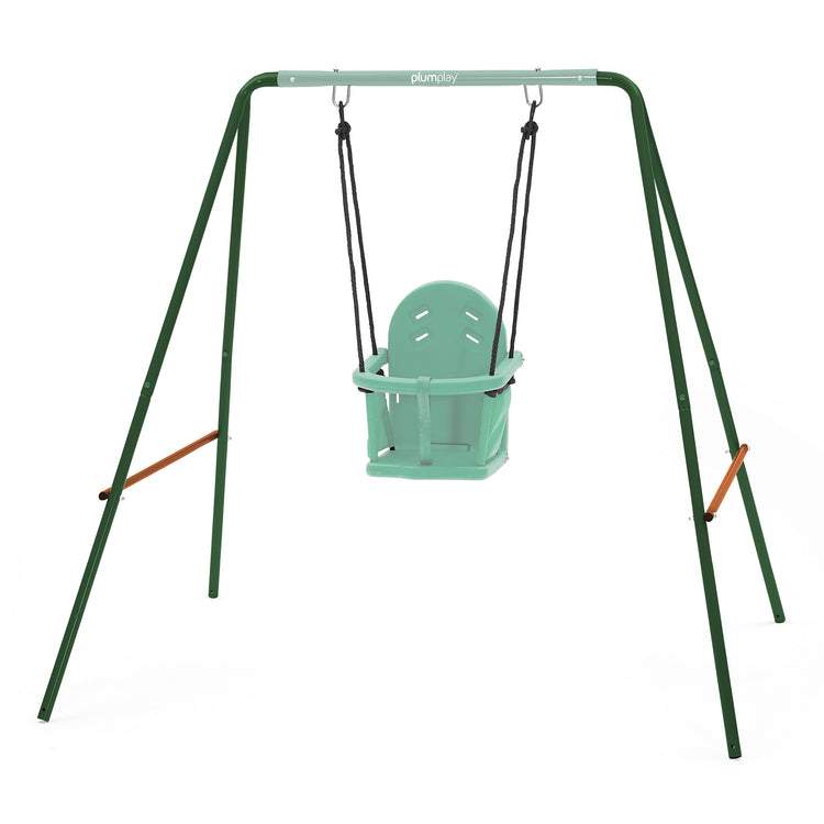 2-in-1 Metal Swing Set – Green & Orange