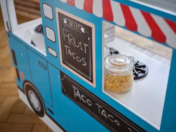 3-in-1 Wooden Food Truck & Play Kitchen