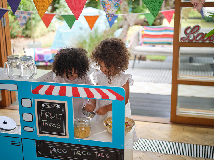 3-in-1 Wooden Food Truck & Play Kitchen