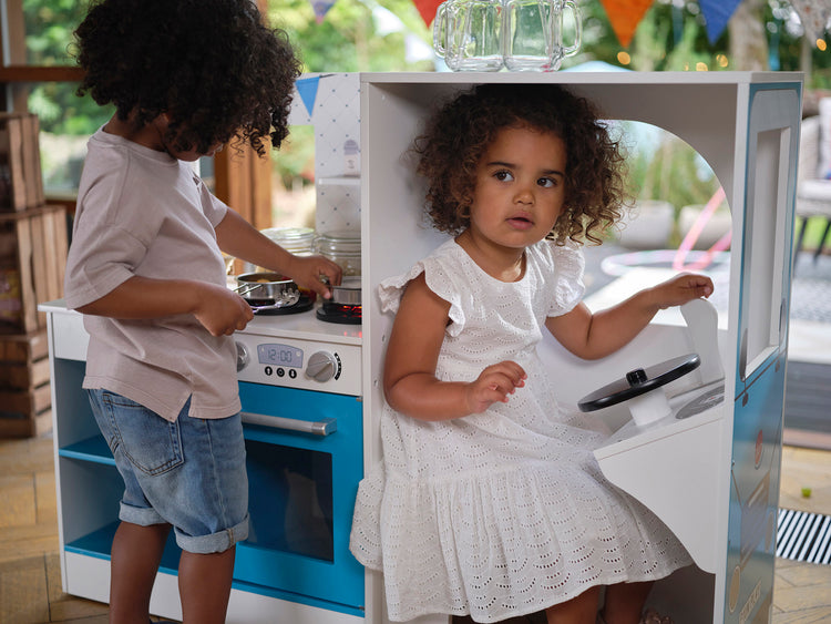 3-in-1 Wooden Food Truck & Play Kitchen