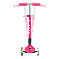 Globber Primo Foldable Scooter with Lights – Neon Pink
