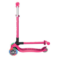 Globber Primo Foldable Scooter with Lights – Neon Pink