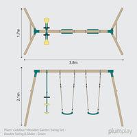 Plum Colobus Double Swing & Glider Set