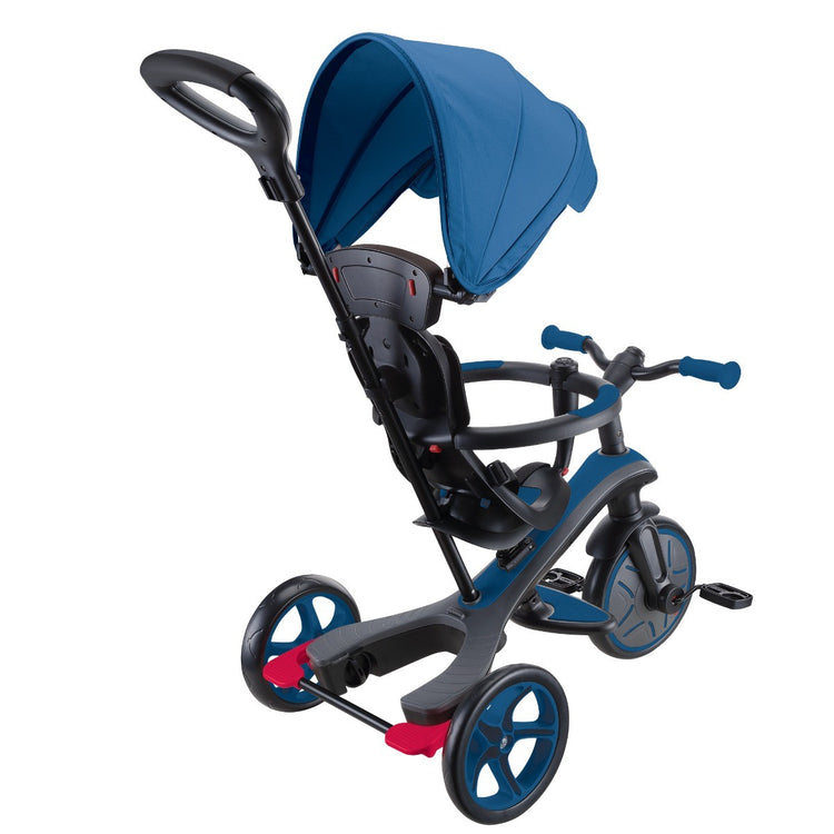 Globber Explorer Trike 4-in-1 Royal Blue Versatile Fun