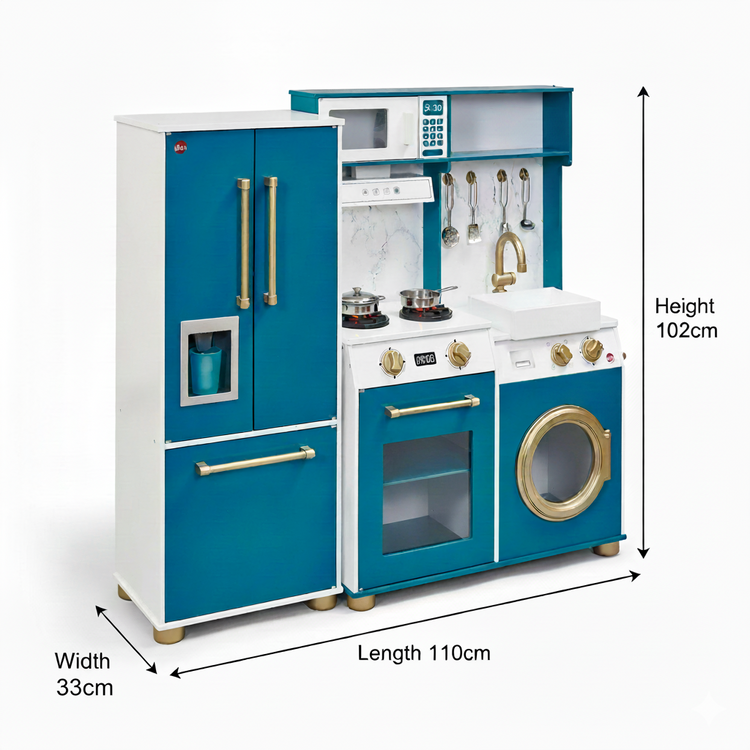 Plum Bakehouse Wooden Play Kitchen with Fridge – Interactive Role Play for Kids (Ages 3+)
