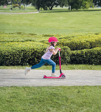 Globber Primo Foldable Scooter with Lights – Neon Pink