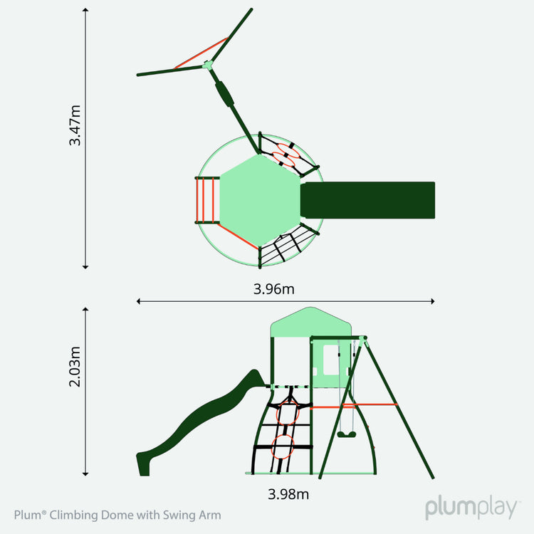 Plum Metal Climbing Dome with Slide – Outdoor Adventure Play (Ages 3+)