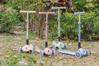 Globber Primo Foldable Scooter with Lights – Berry (EcoLogic Edition)