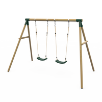 Plum Marmoset Wooden Swing Set – Double Swings for Shared Play (Ages 3+)