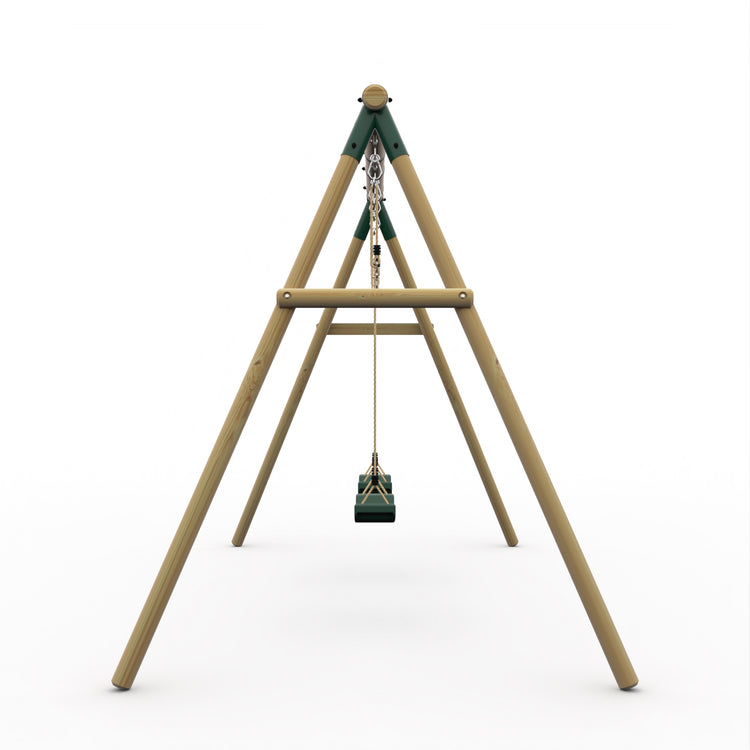 Plum Marmoset Wooden Swing Set – Double Swings for Shared Play (Ages 3+)