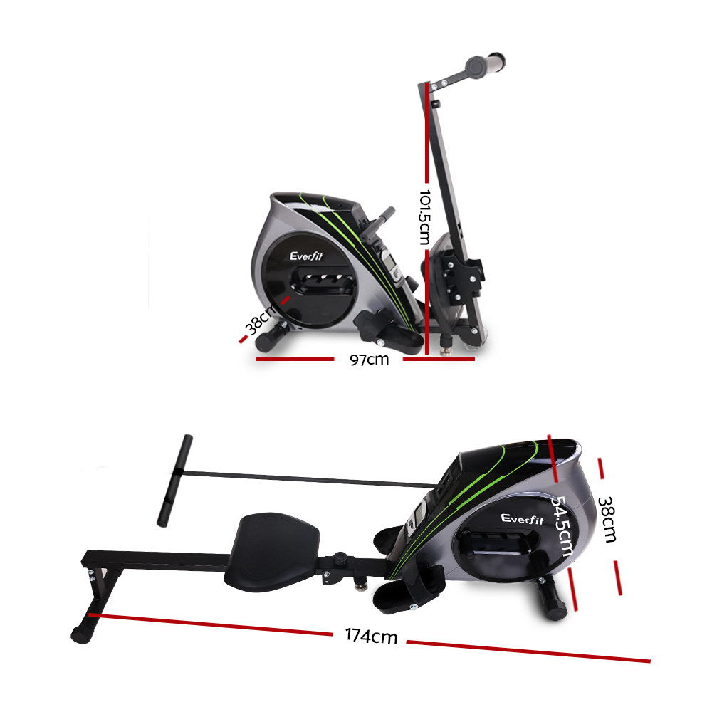 Everfit Rowing Machine Rower Elastic Rope Resistance Fitness Home Card ...