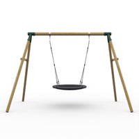 Plum Spider Monkey Wooden Swing Set – Nest Swing – Green (Ages 3+)