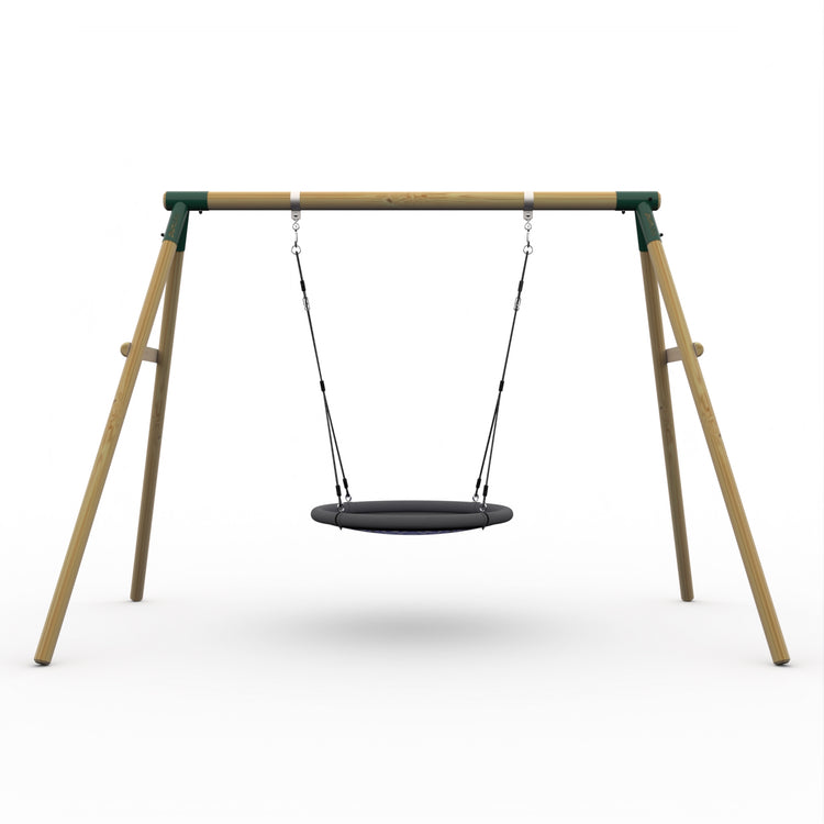 Plum Spider Monkey Wooden Swing Set – Nest Swing – Green (Ages 3+)