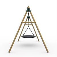 Plum Spider Monkey Wooden Swing Set – Nest Swing – Green (Ages 3+)