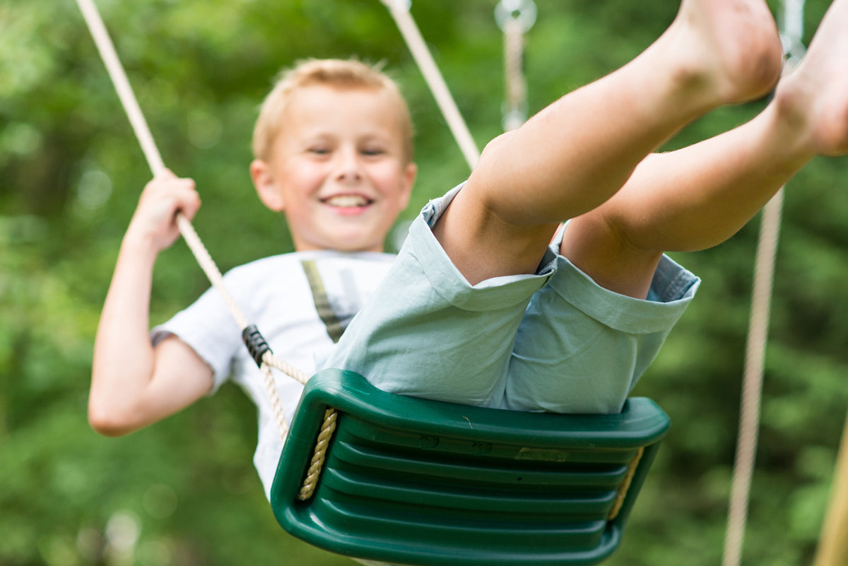 Plum Gibbon Wooden Swing Set | Swings & Rope Ladder – Plum Play AU