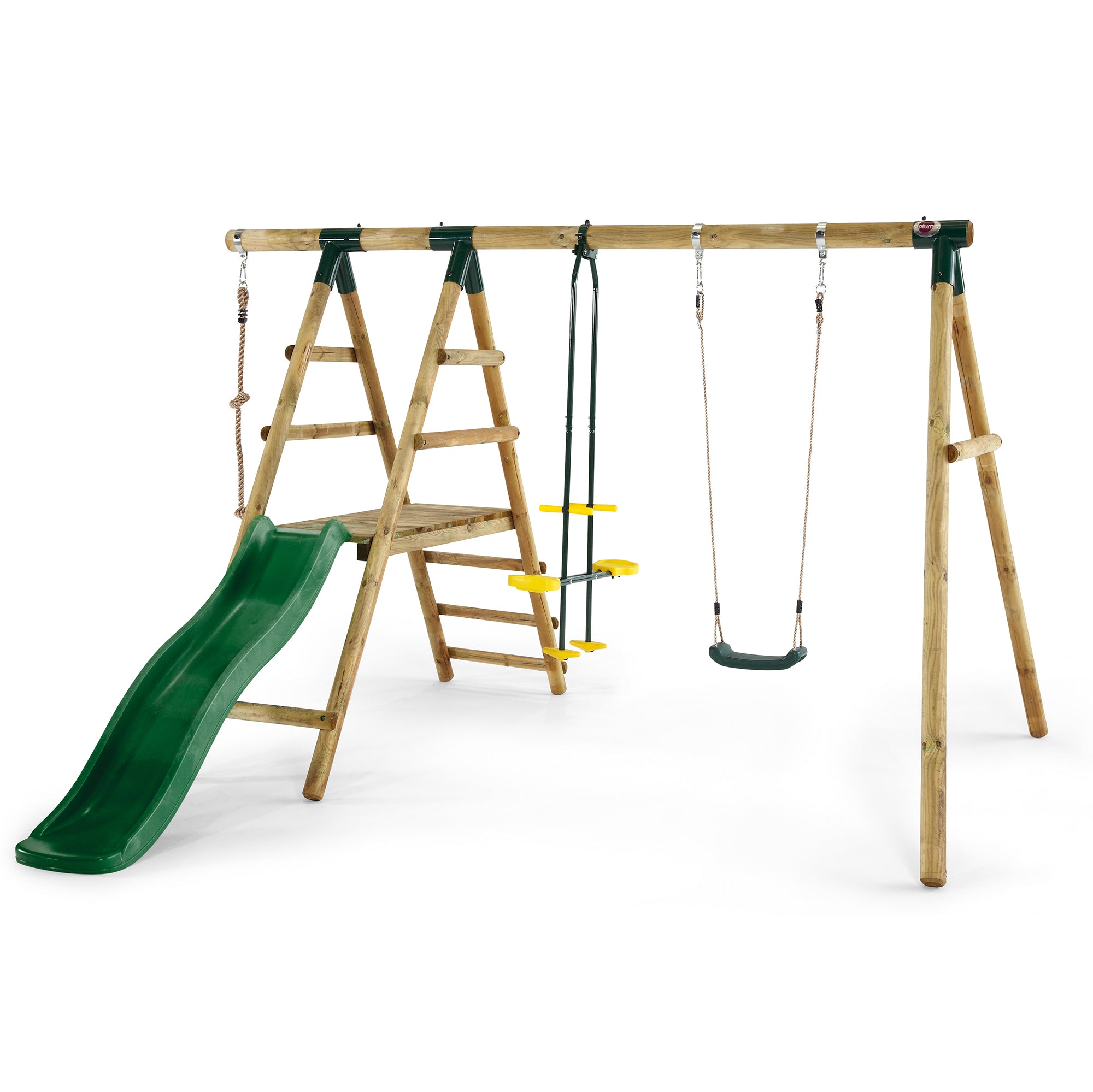Plum Meerkat Wooden Playcentre Swings, Glider Slide – Plum Play AU
