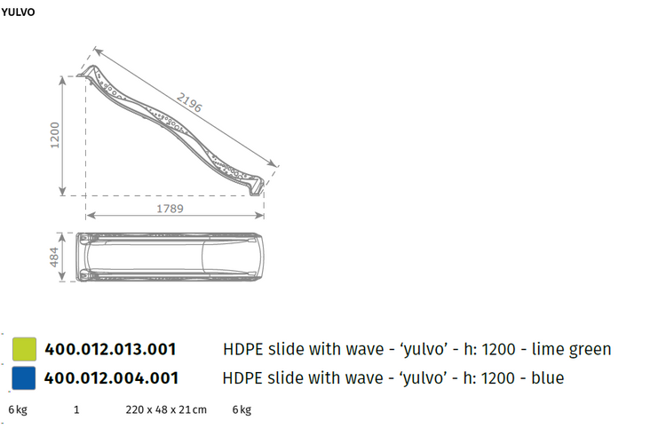 Yulvo Slide for 1.2m Platforms