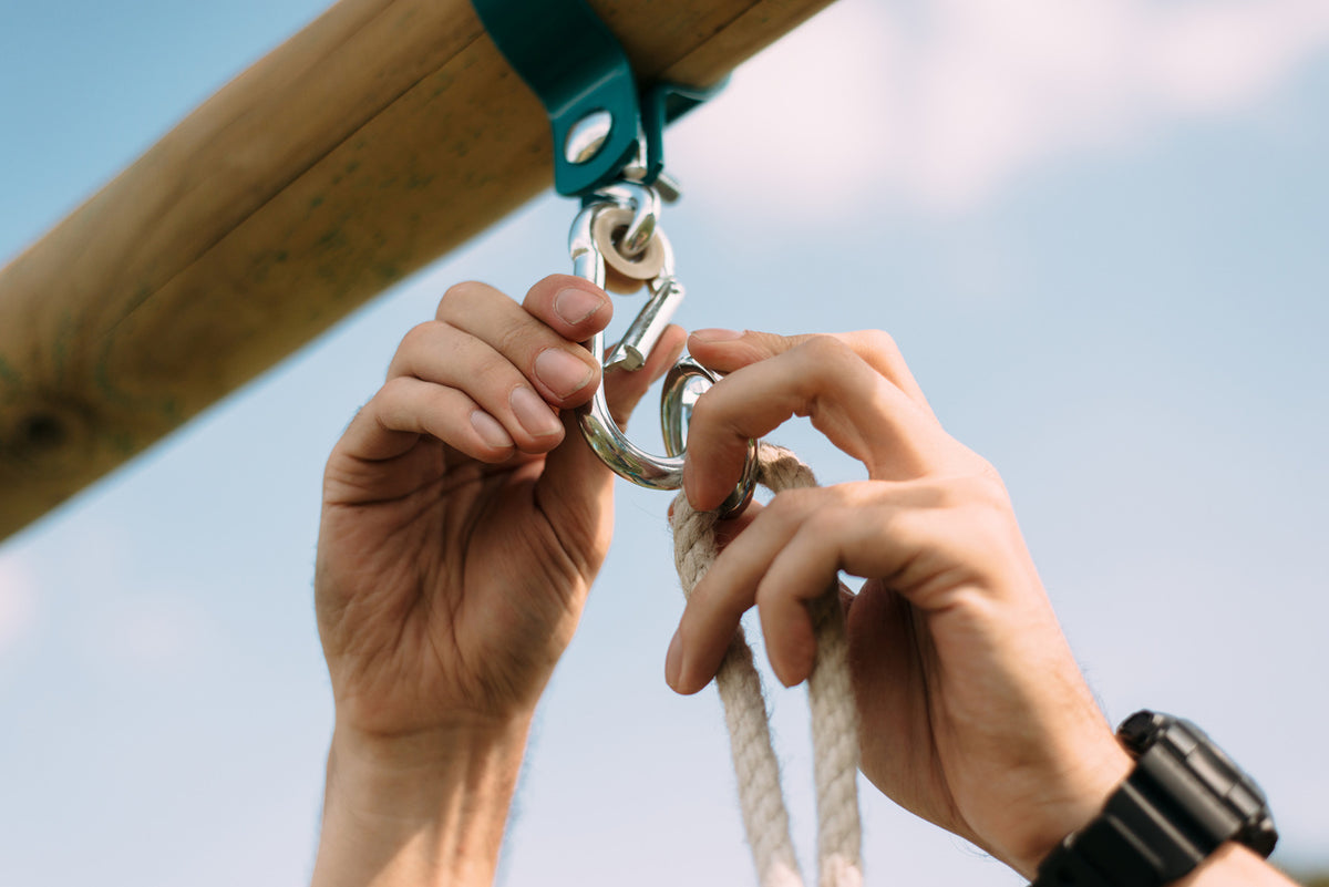 Buy 3-Sided Rope Ladder with Teal Hanger | Plum Play AU Award Winning ...