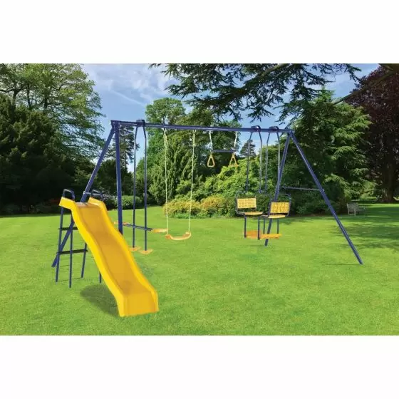 5-Unit Metal Swing with Slide